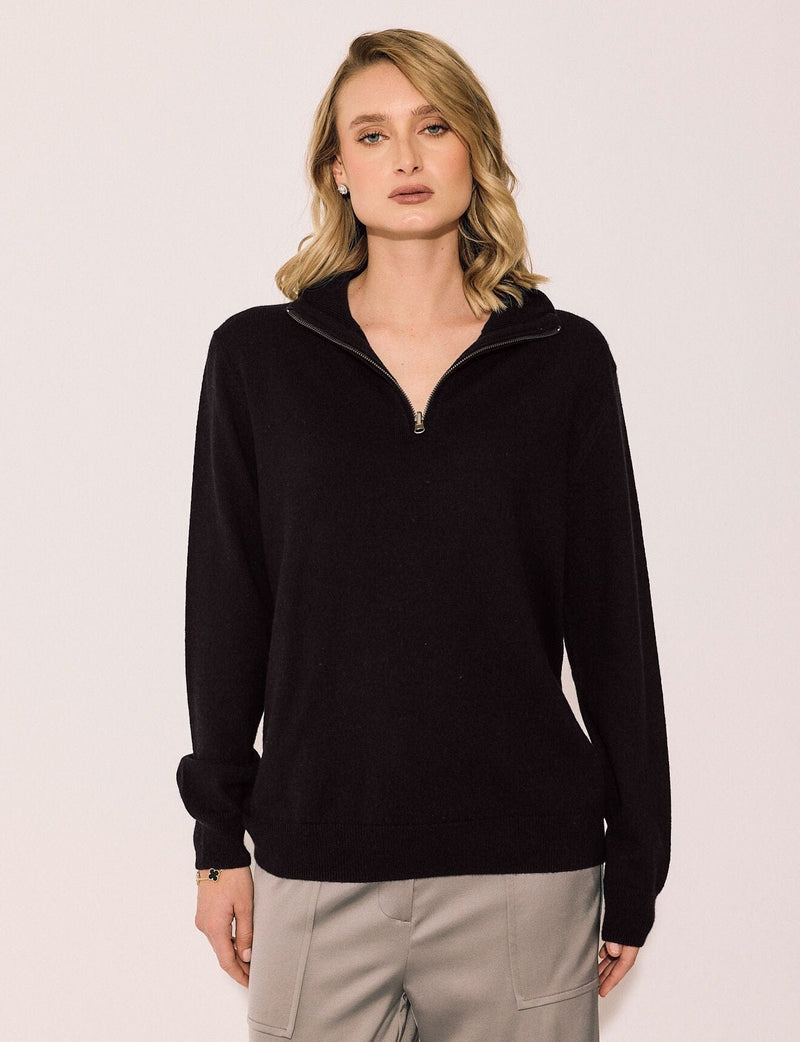 Lindsay Nicholas New York Sweaters Drew Sweater in Black