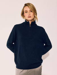 Lindsay Nicholas New York Sweaters Drew Sweater in Navy