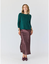 Lindsay Nicholas New York Sweaters Wellesley Sweater in Emerald