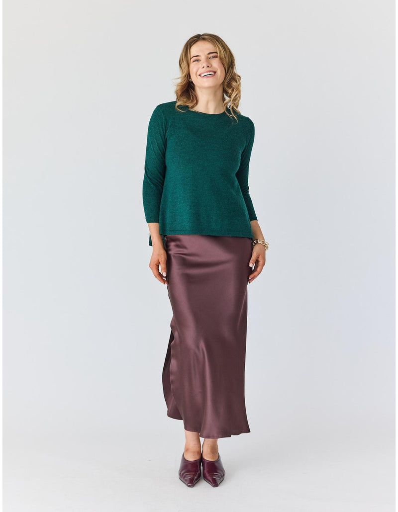 Lindsay Nicholas New York Sweaters Wellesley Sweater in Emerald