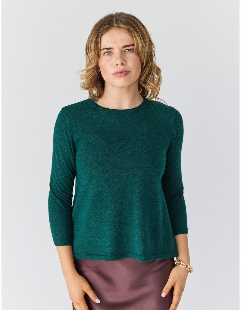 Lindsay Nicholas New York Sweaters Wellesley Sweater in Emerald