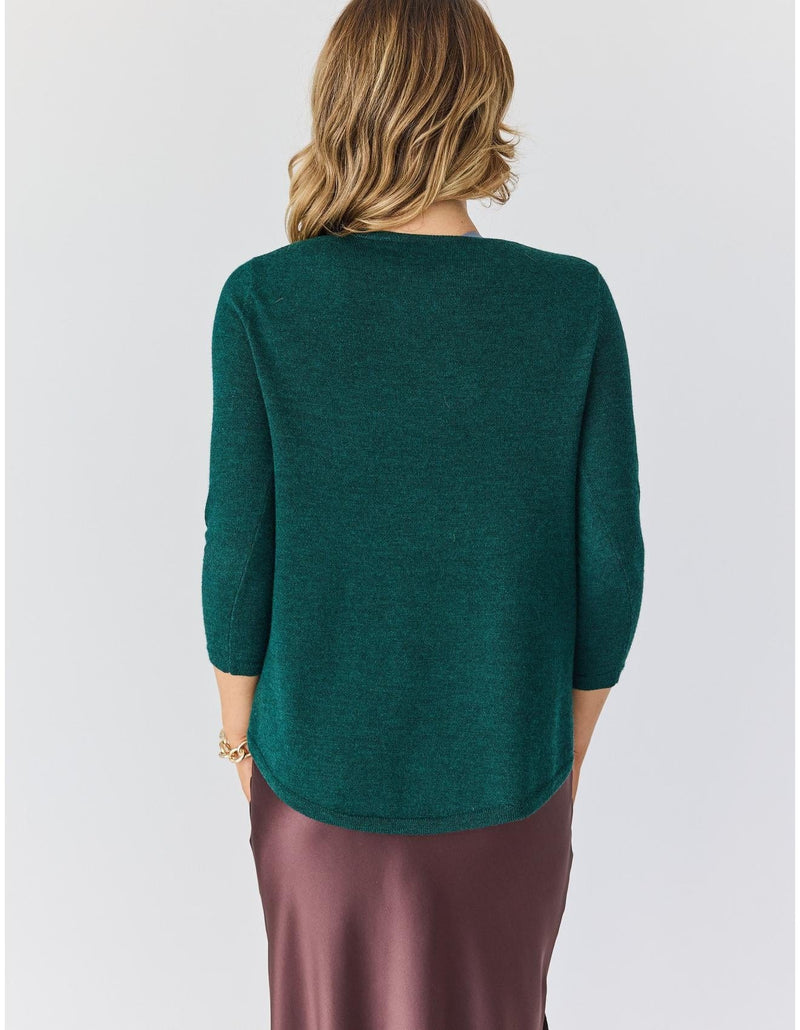 Lindsay Nicholas New York Sweaters Wellesley Sweater in Emerald