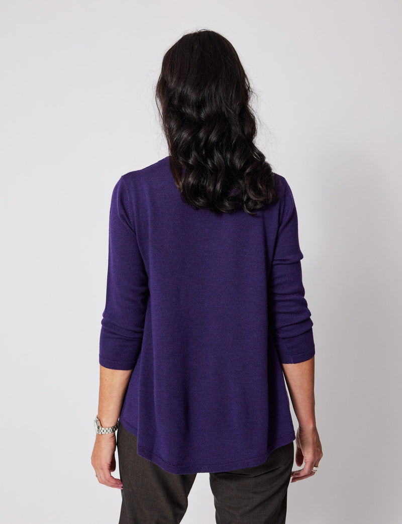 Lindsay Nicholas New York Sweaters Wellesley Sweater in Amethyst