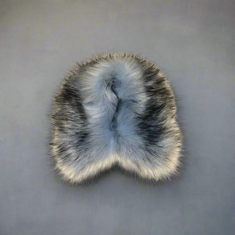 Lindsay Nicholas New York Apparel & Accessories Blue Faux Fur Collar