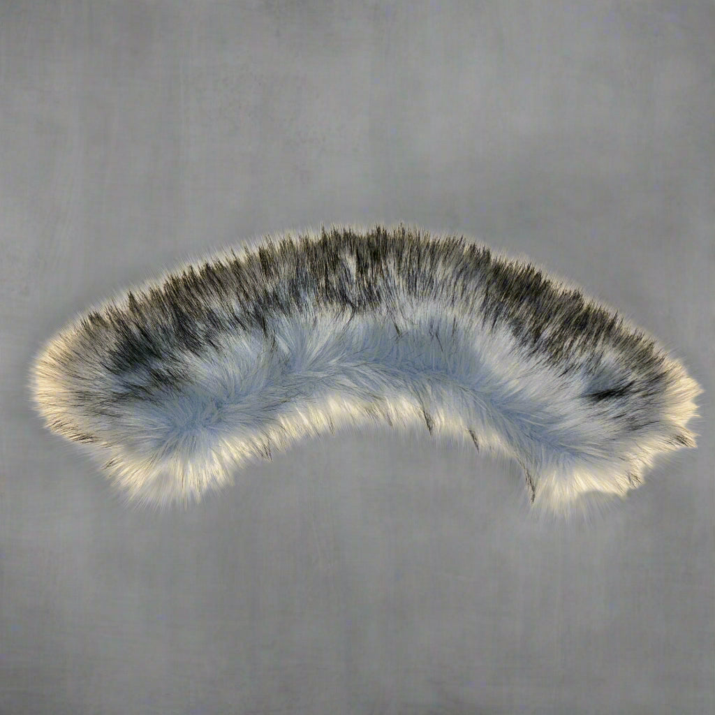 Blue Faux Fur Collar