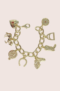 Lindsay Nicholas New York Apparel & Accessories Fire Horse Charm Bracelet in Gold