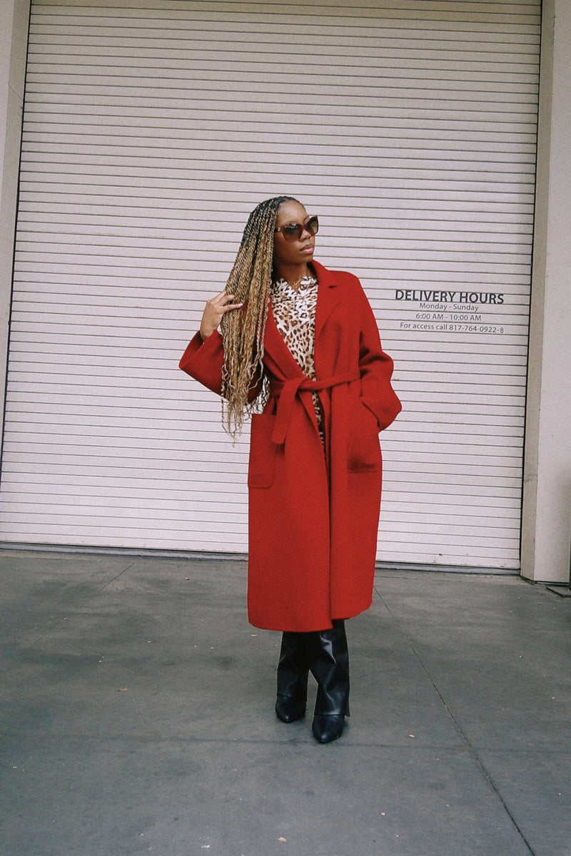 Lindsay Nicholas New York COAT Frances Coat in Scarlet