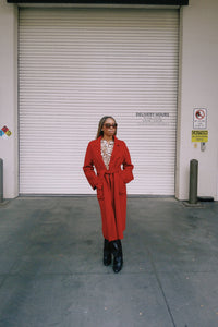 Lindsay Nicholas New York COAT Frances Coat in Scarlet