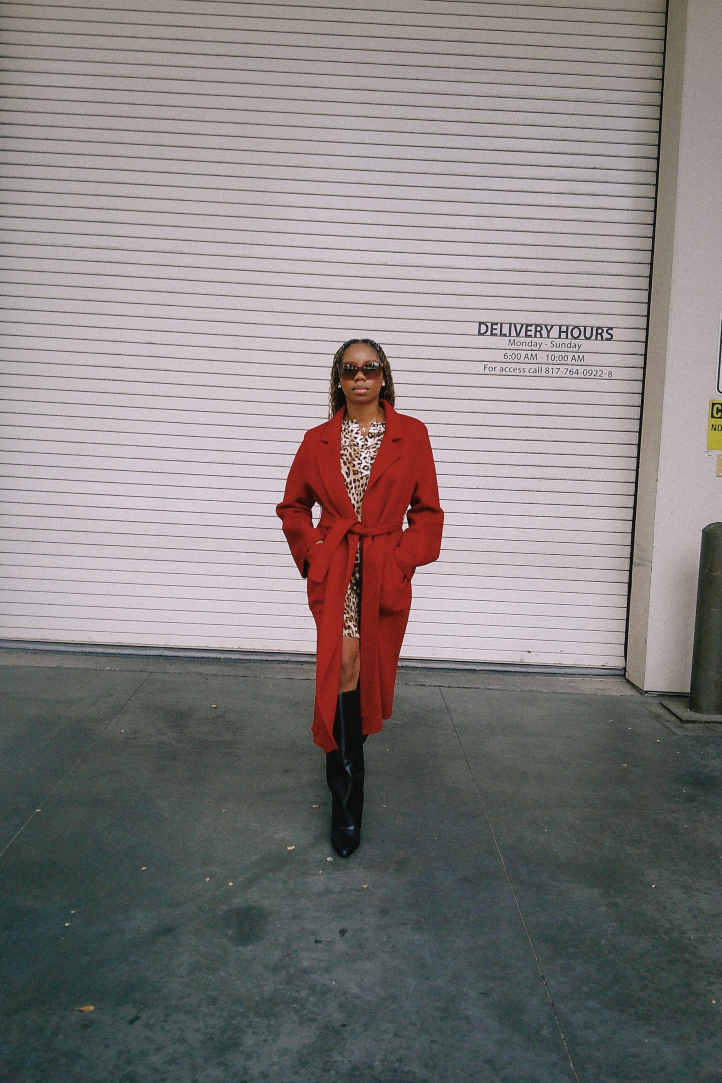 Lindsay Nicholas New York COAT Frances Coat in Scarlet