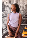 Lindsay Nicholas New York Top Frill Crewneck Shell in Crocus