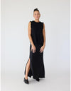 Lindsay Nicholas New York Top Frill Crewneck Shell in Black