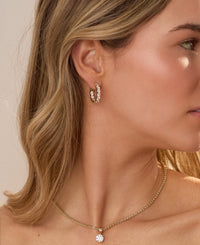 Cove Fine Jewelry Earrings Cairn | 3 Carat Diamond Inside Outside Hoop Earrings