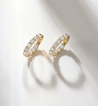 Cove Fine Jewelry Earrings Cairn | 3 Carat Diamond Inside Outside Hoop Earrings