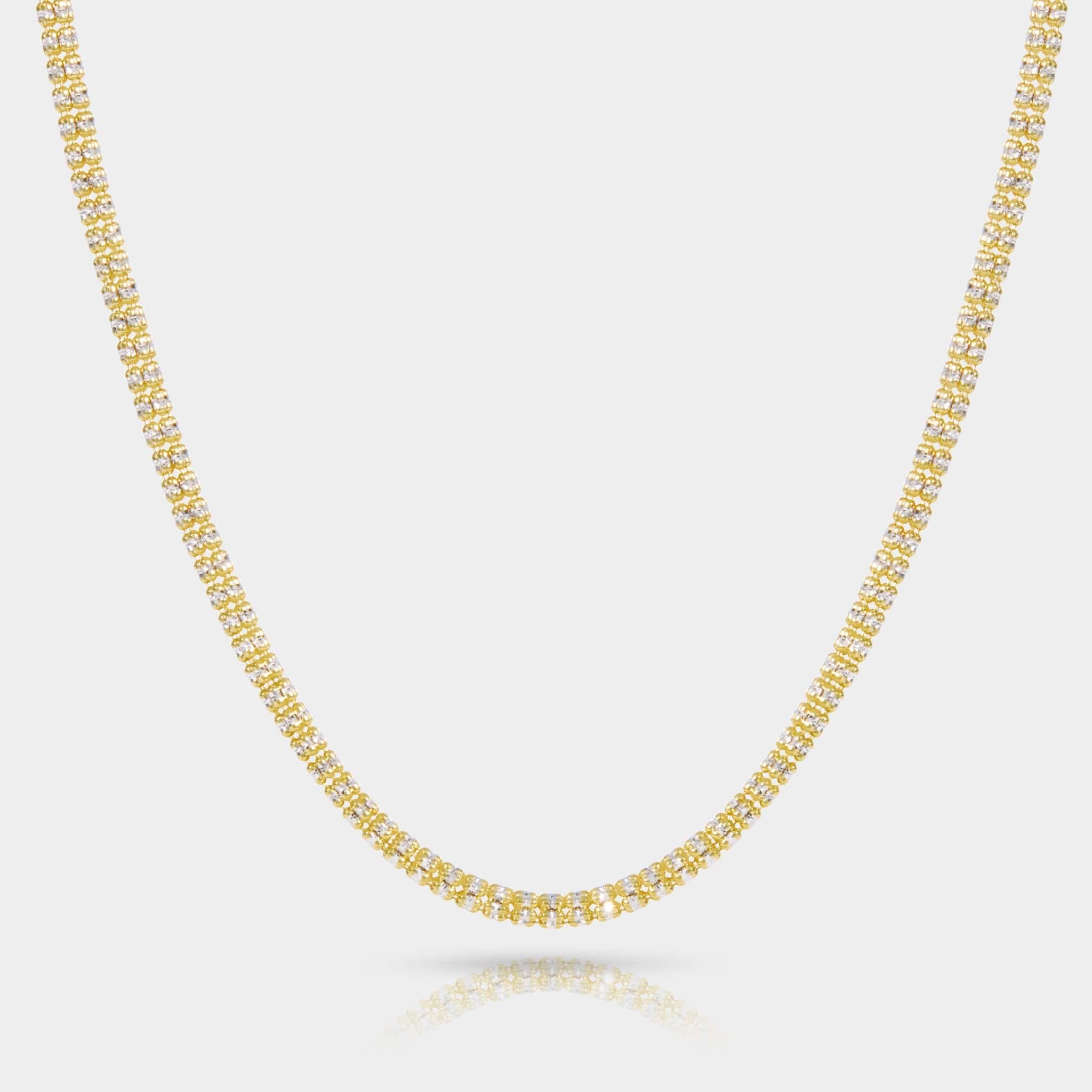 Cove Fine Jewelry Necklace Shoreline: Classic and Steady | 3.1 mm / 14k White Gold / 16 inch Tidal Tennis Necklace
