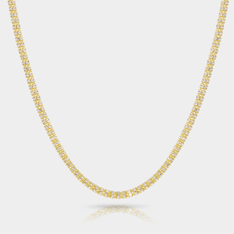 Cove Fine Jewelry Necklace Shoreline: Classic and Steady | 3.1 mm / 14k White Gold / 16 inch Tidal Tennis Necklace
