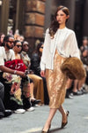 Lindsay Nicholas New York SKIRTS Lace Skirt in Gold