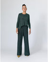 Lindsay Nicholas New York Pants Disco Glitter Pant in Emerald