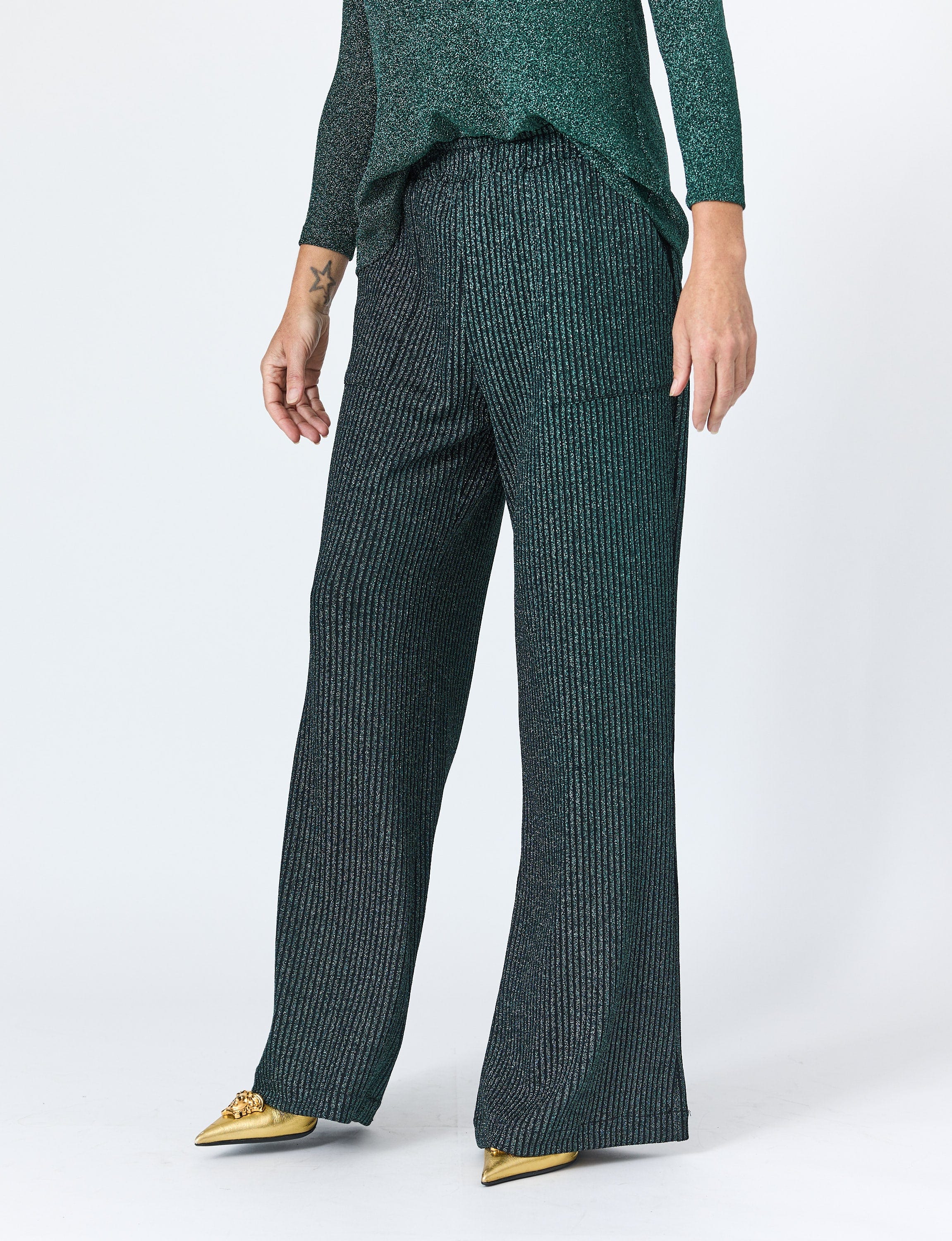Lindsay Nicholas New York Pants Disco Pant in Emerald