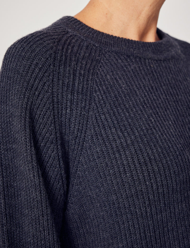 Lindsay Nicholas New York Sweaters Sculptured Sleeve Sweater in Light Grey