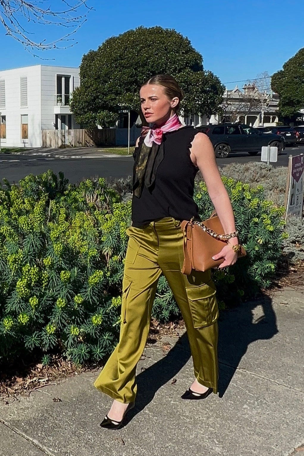 Lindsay Nicholas New York Bleecker Street Pant in Chartreuse