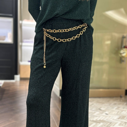 Elsewhere Co Gold Chunky Chain Belt