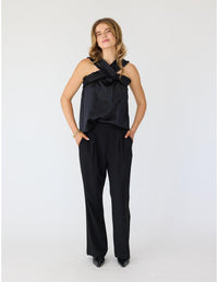 Lindsay Nicholas New York Apparel & Accessories Faux Rise Pant in Black