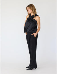 Lindsay Nicholas New York Apparel & Accessories Faux Rise Pant in Black