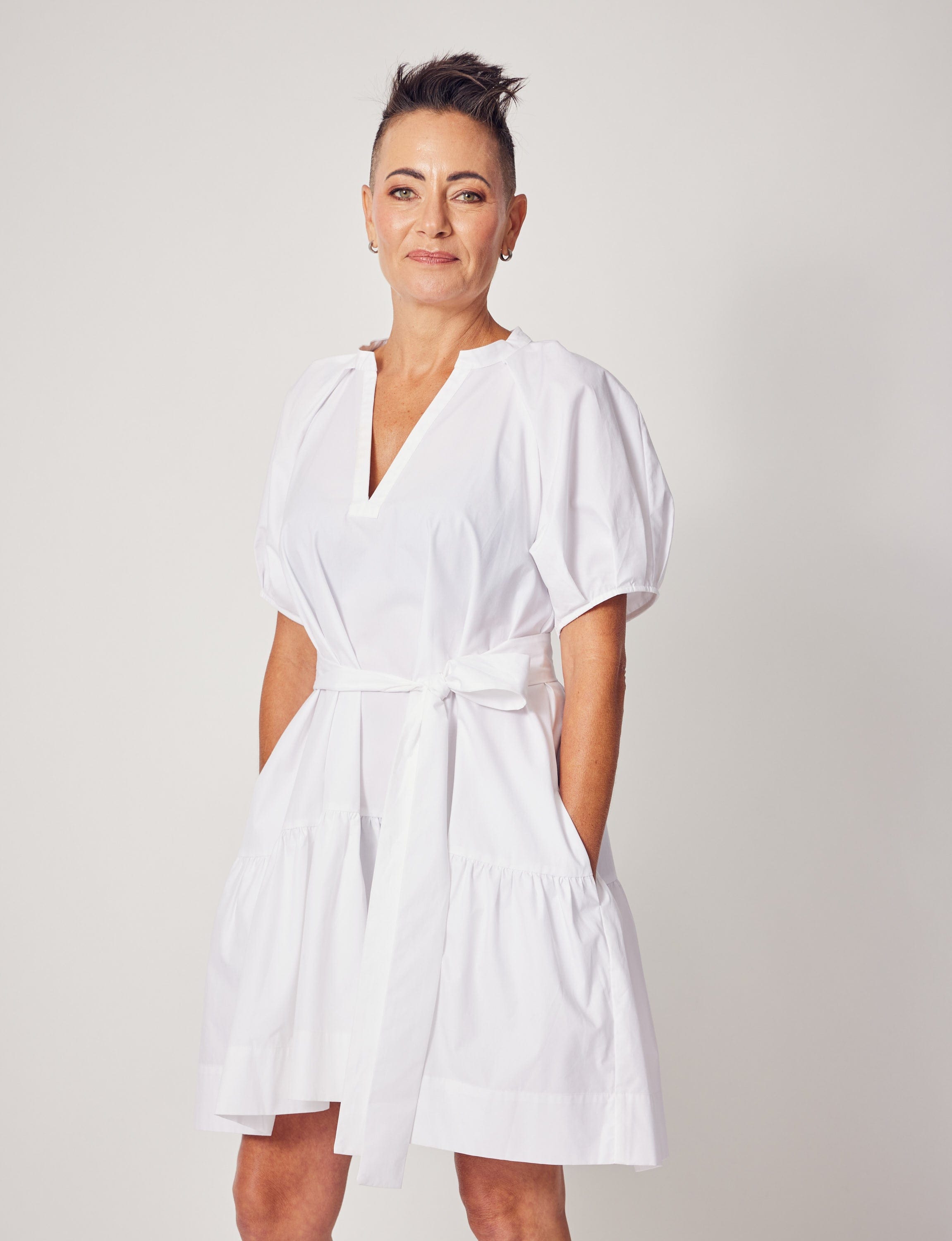 Joan Mini Dress in White | Shop All White Designer Dresses XS
