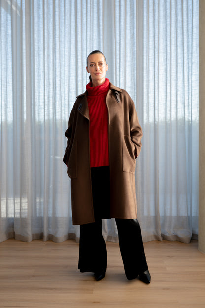 Georgina Buckle Coat in Java