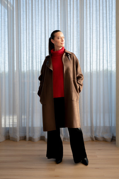 Georgina Buckle Coat in Java