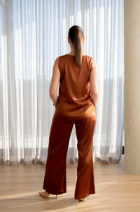Lindsay Nicholas New York Shirts & Tops Shell in Cinnamon Silk