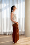Lindsay Nicholas New York Sleeveless Tops Shell in Créme Bird Fleur Silk