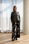 Lindsay Nicholas New York Sweaters Bouclé Mock-Neck Knit Sweater in Orchid Marle