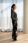 Lindsay Nicholas New York Sweaters Bouclé Mock-Neck Knit Sweater in Orchid Marle