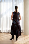 Lindsay Nicholas New York Sleeveless Tops Shell in Plum Bird Fleur Silk