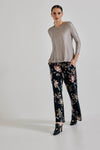 Lindsay Nicholas New York Pants Floral Jersey Knit Freya Pant