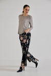 Lindsay Nicholas New York Pants Floral Jersey Knit Freya Pant