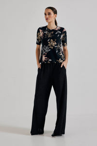 Lindsay Nicholas New York Tshirt Floral Jersey T-Shirt