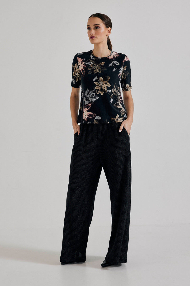 Lindsay Nicholas New York Tshirt Floral Jersey T-Shirt