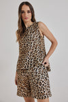 Lindsay Nicholas New York SHORTS Freya Short in Leopard Silk