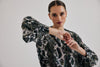 Lindsay Nicholas New York TOP Poet Blouse in Olive Python