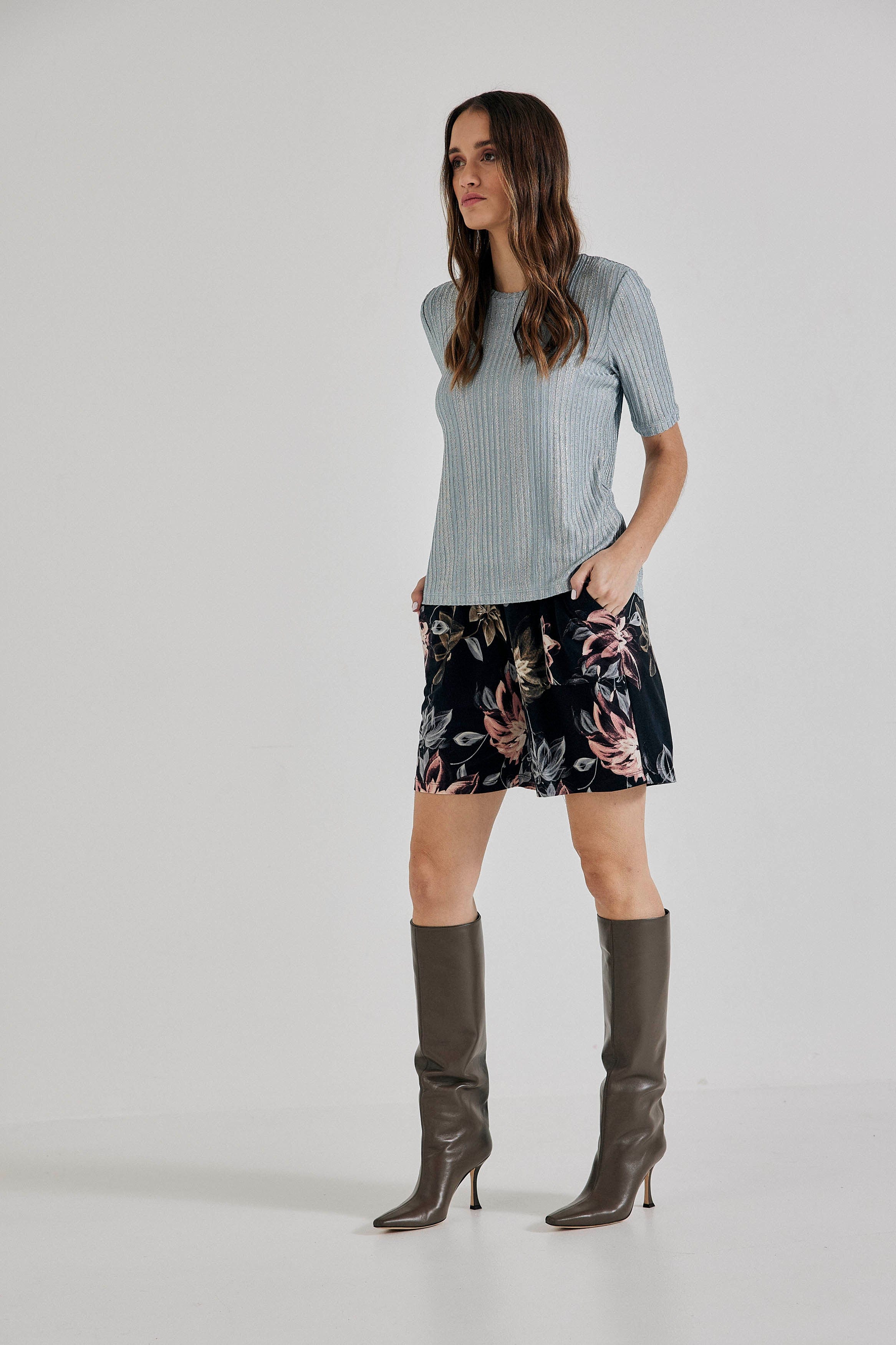 Lindsay Nicholas New York Shorts Floral Jersey Short