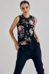 Lindsay Nicholas New York sleeveless top Sleeveless Floral Jersey Shell