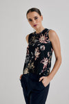 Lindsay Nicholas New York sleeveless top Sleeveless Floral Jersey Shell