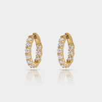 Cove Fine Jewelry Earrings Cairn | 3 Carat Diamond Inside Outside Hoop Earrings