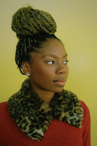 Lindsay Nicholas New York Apparel & Accessories Leopard Faux Fur Collar