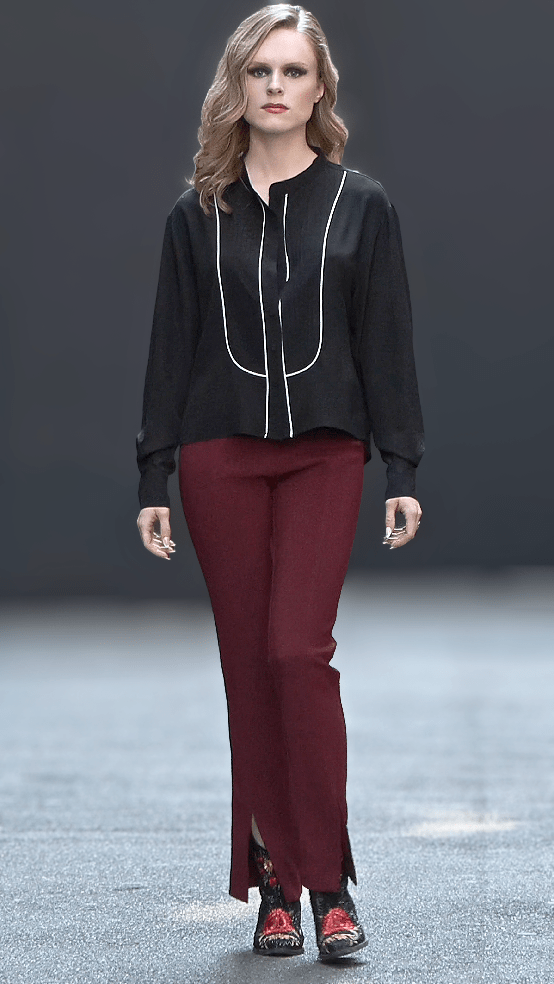 Lindsay Nicholas New York Ally Pant in Wine