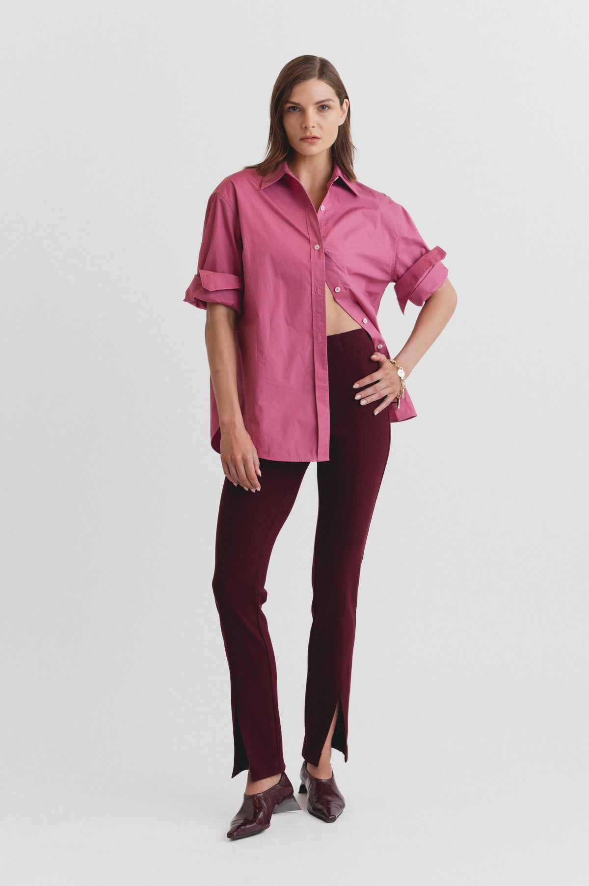 Lindsay Nicholas New York Ally Pant in Wine