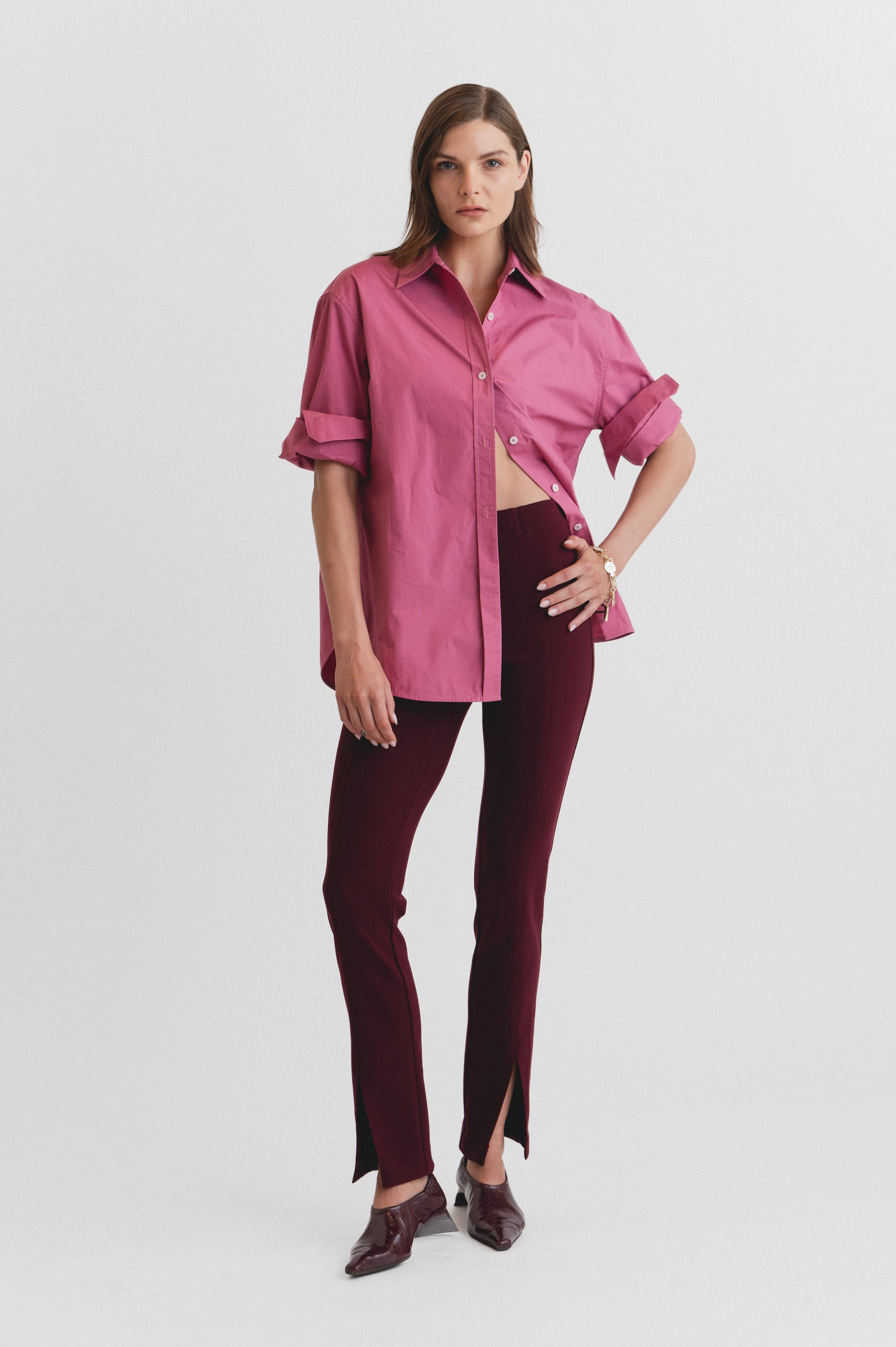 Lindsay Nicholas New York Ally Pant in Wine