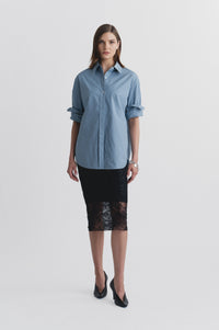 Lindsay Nicholas New York Shirts & Tops Marcia Oversized Shirt in Slate
